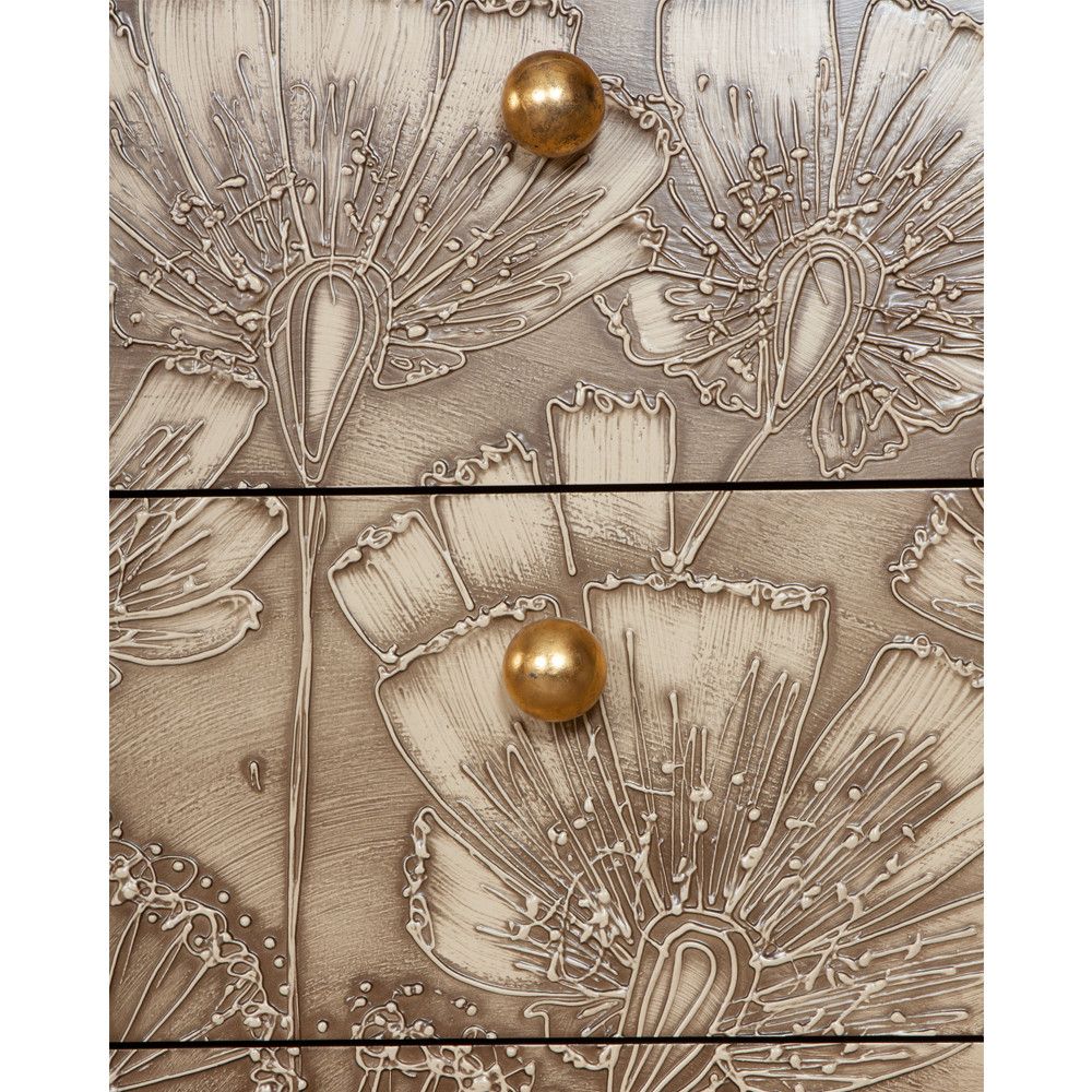 Комод Маки с 3 ящиками Каштан