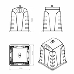 Контейнер 1,2 м3 Политим 120 л.(1200x1200x1430см;зеленый) - арт.560913