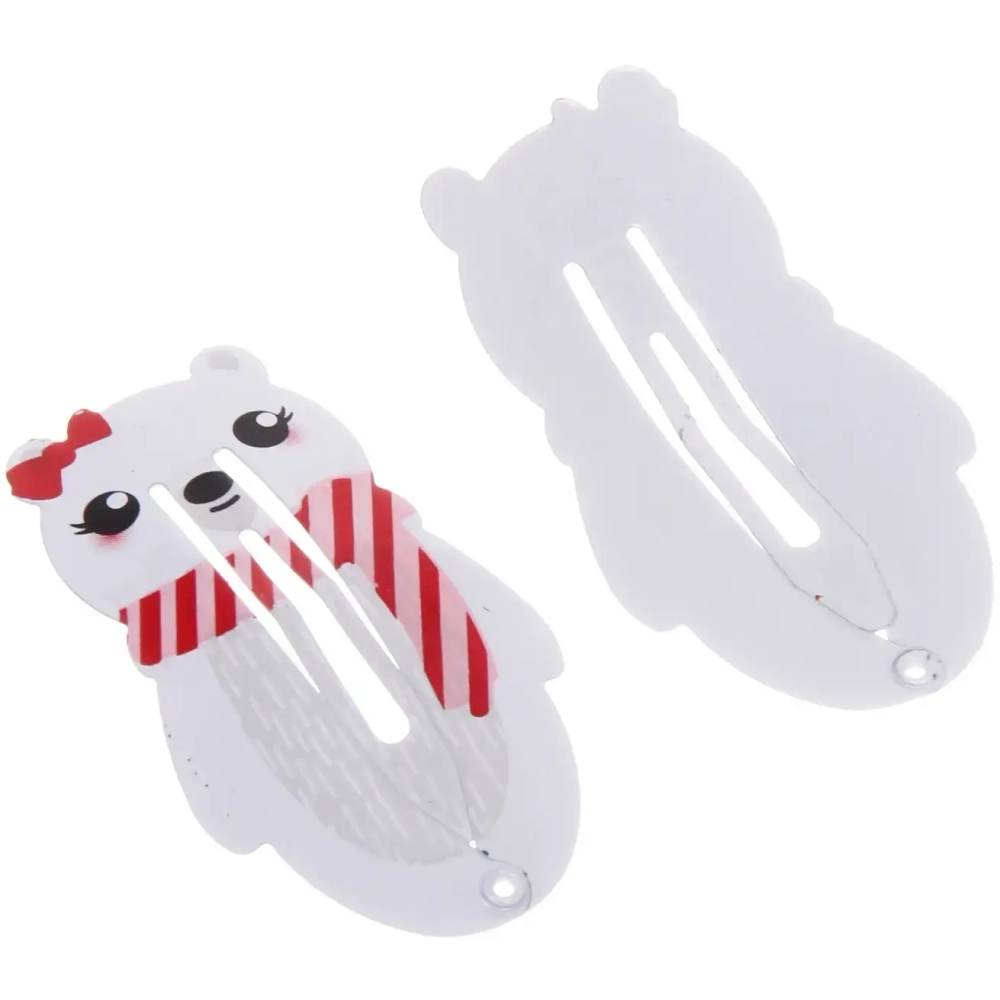 Зажимы для волос 2шт «Новогодняя сказка - Медвежата», 5*2см