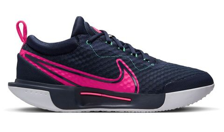 Мужские кроссовки теннисные Nike Zoom Court Pro - obsidian/green glow/white/hyper pink