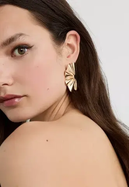 STRADIVARIUS Рельефные серьги, золотой