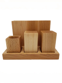 Набор для специй из бука "Рустик", 3 предмета+салфетница, PPwood