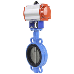 Water Butterfly Valve Elephant st-316l-nbr-elephant-sa, body material - carbon steel WCB, disk material - stainless steel AISI 316L, seal - NBR, pneumatic actuator operated