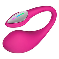 Розовое силиконовое виброяйцо 10см с управлением через приложение Lovense Lush 4 Smart Vibrating Egg Pink