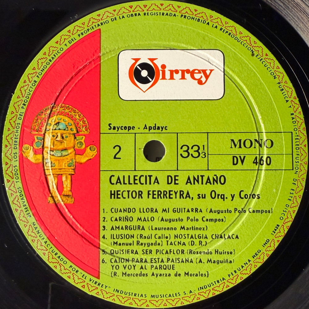 Hector Ferreyra ‎– Callecita De Antano (Перу)