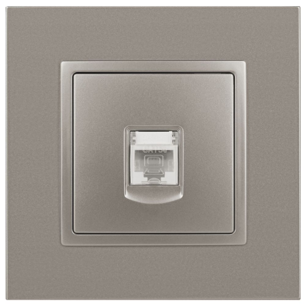 Розетка ЭРА Elegance 14-3107-16 RJ45, титан