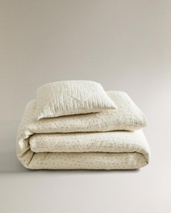 ZARA HOME ДЕТСКОЕ ПОКРЫВАЛО ИЗ МУСЛИНА, ЗЕЛЕНЫЙ