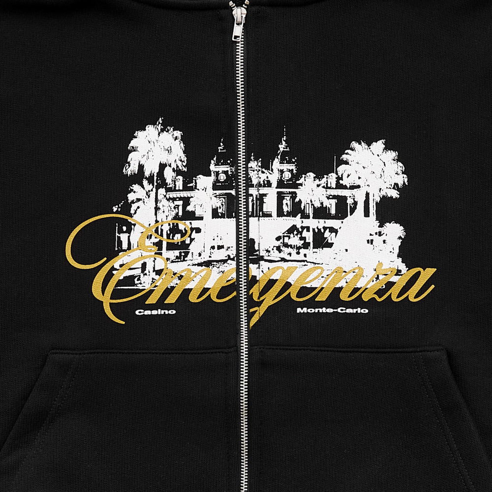 CASINO ZIP-UP HOODIE OVERSIZED