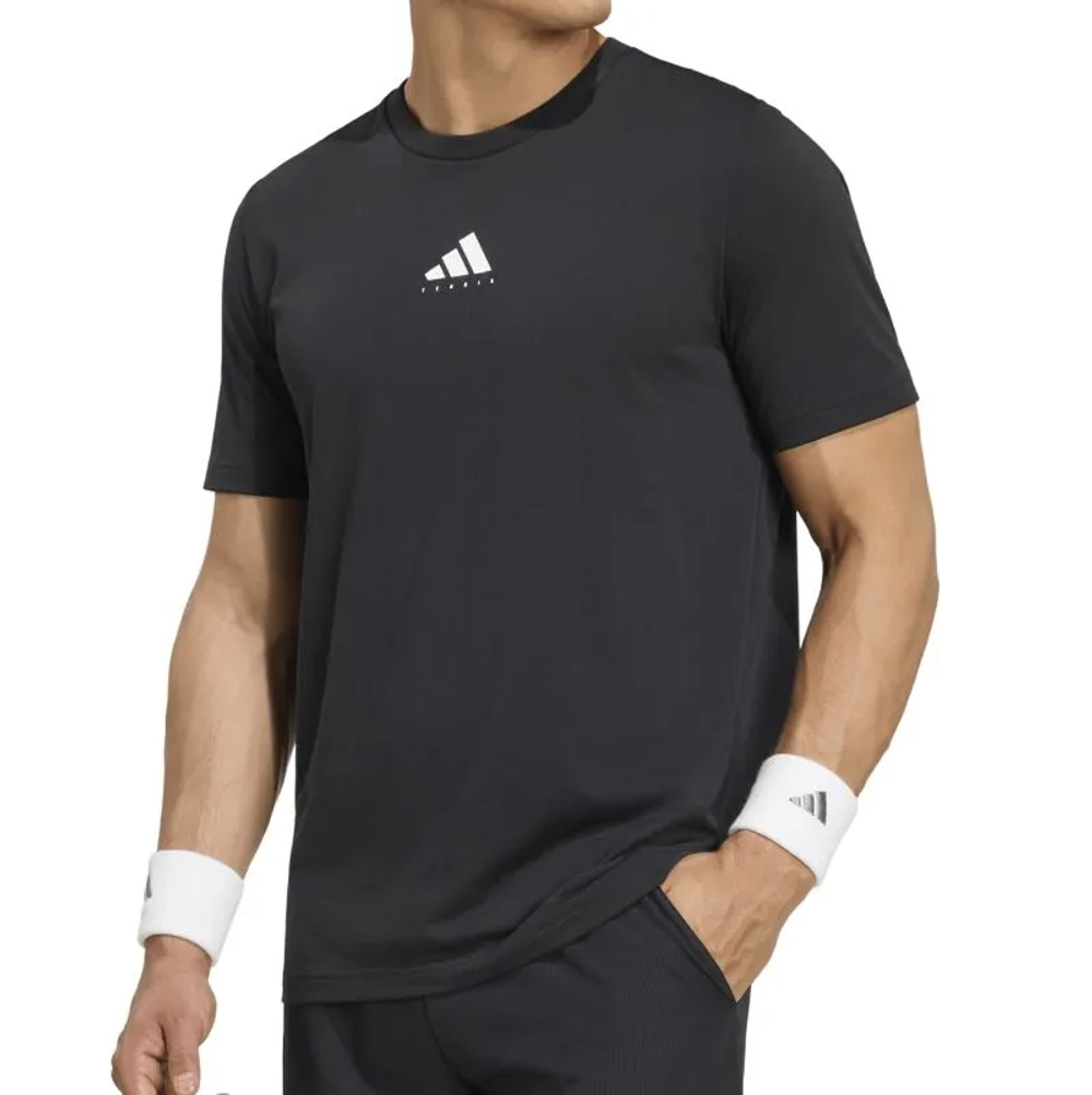 Теннисная футболка Adidas Tennis Category Graphic - black/white