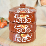 Набор для холодца 3 предмета "Малыш" Ромашка коричневая