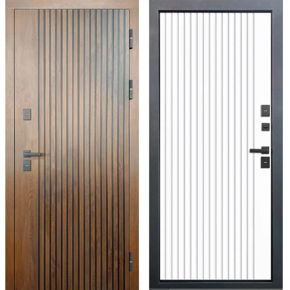 Дверь входная ПРОТЕРМА Винорит / Белый рельеф