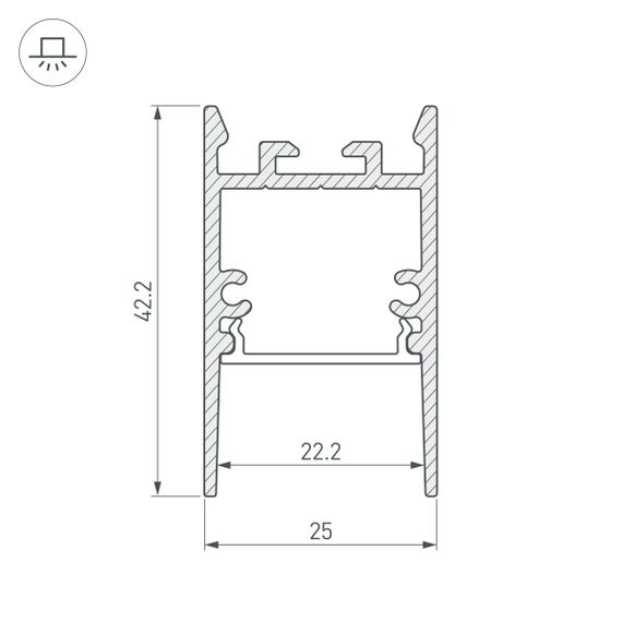 Профиль Arlight SL-Comfort-2542-2000 Anod 031727