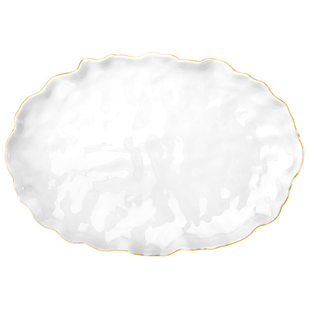 БЛЮДО ОВАЛЬНОЕ LEFARD "CHARM" 35,5*24*3 СМ (С ЗОЛОТОЙ ЛИНИЕЙ)