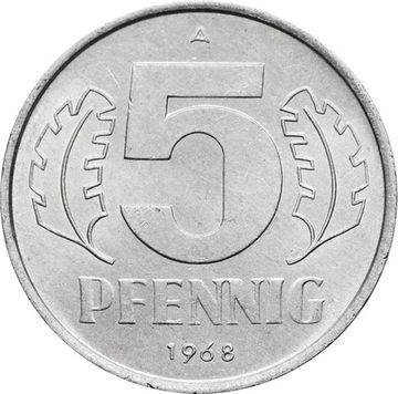 5 пфеннигов 1968 Германия (ГДР)