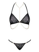 Комплект Pantheria с анималистическим рисунком и цепочками (Размер: L-XL) (Цвет: черный)