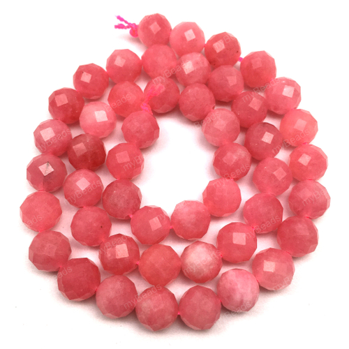 Кварц граненый 8 мм, бусины - шарики