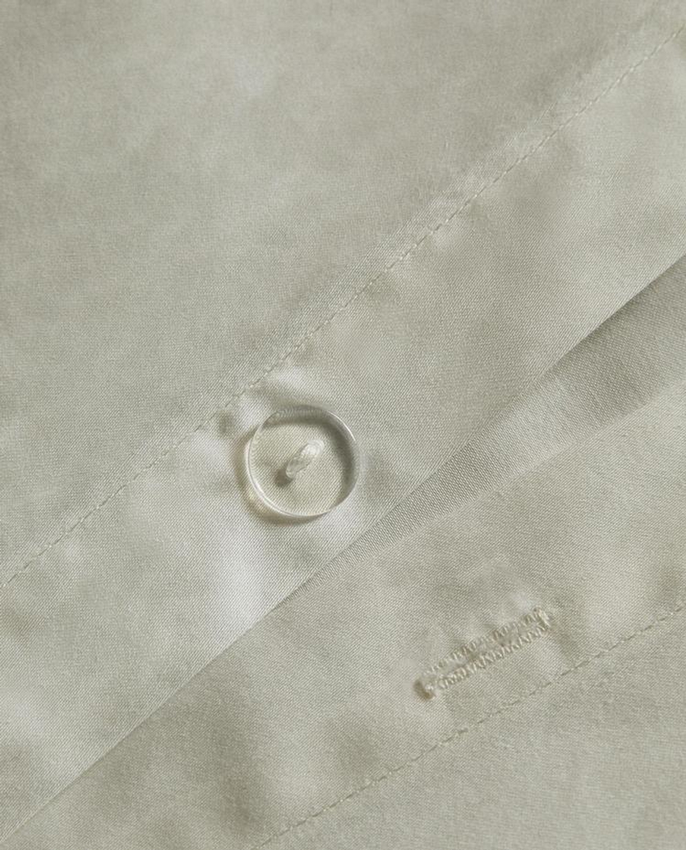 ZARA HOME САТИНОВЫЙ ПОДОДЕЯЛЬНИК С ШЕЛКОВОЙ КАЙМОЙ, ЗЕЛЕНЫЙ