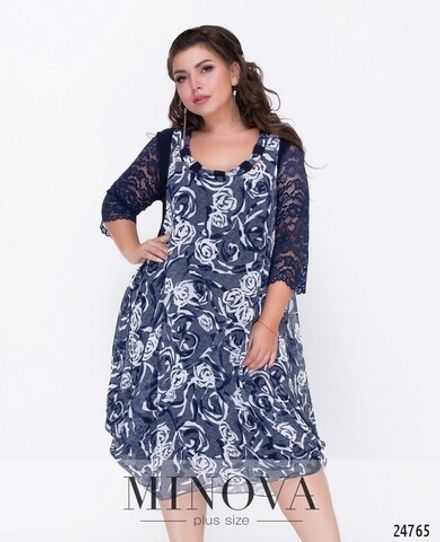 Платье 312-синий Minova Фото 2