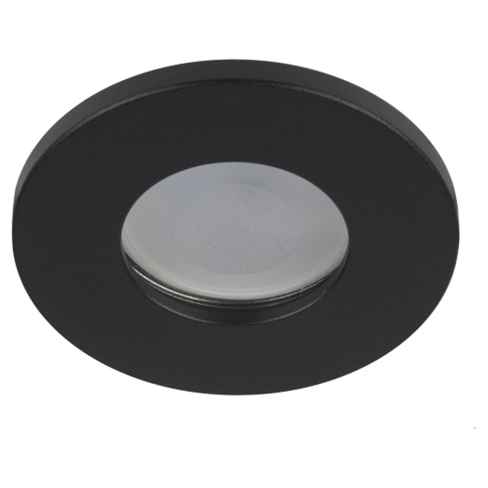 Встраиваемый светильник влагозащищенный ЭРА WR3 BK под лампу MR16 GU5.3 IP44 черный