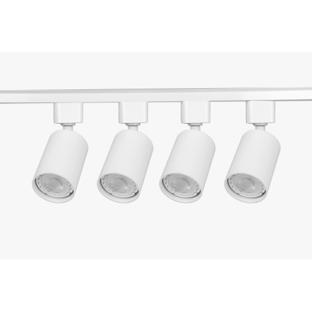 Комплект ЭРА TR70-SET4-GU10-WH трековых светильников однофазных 4 шт под лампу с шинопроводом 80 см белый | Комплекты трековой системы