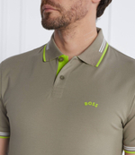 Поло Paul Curved BOSS GREEN - хаки(50469245)