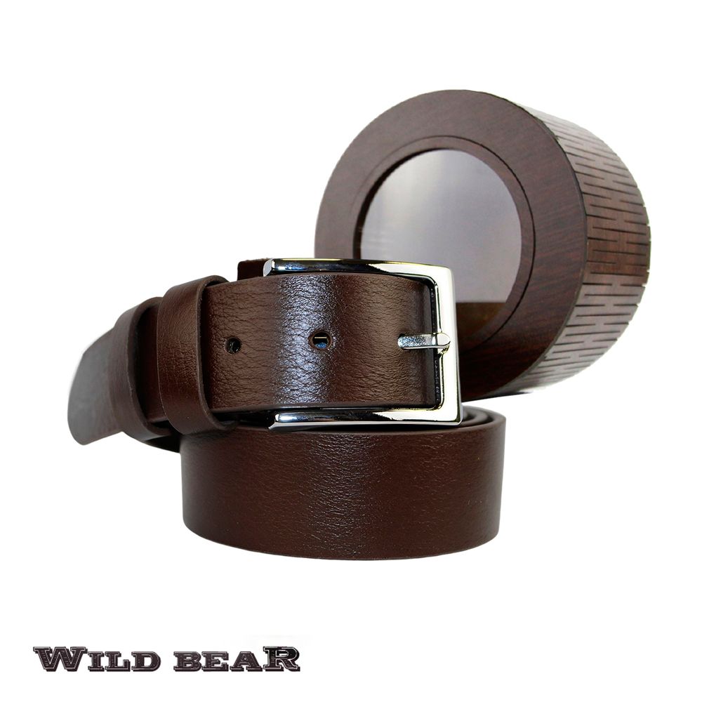 Ремень WILD BEAR RM-126f Dark-Brown Buffalo (универсальный)