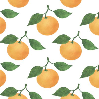 Мандарины акварель