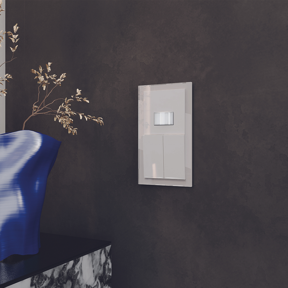 Датчик движения встраиваемый VOLTUM S70, (белый глянцевый)