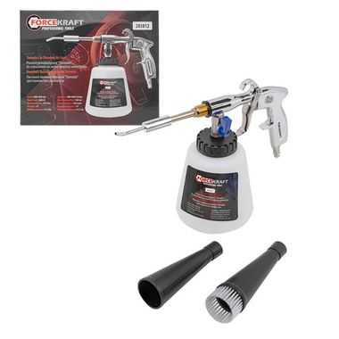Пистолет пневматический ''Tornado'' для химчистки салона а/м с емкостью 1л (4000-8000об/мин, расход воздуха 350 л/мин,6-9.2 бар) FORCEKRAFT FK-203812