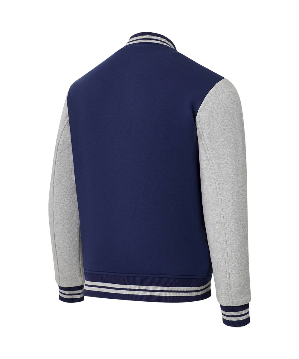 Бомбер ESSENTIAL Fleece Bomber, темно-синий/серый меланж