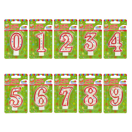 Свеча-цифра "Красное ассорти"