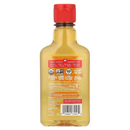 In the Raw, Organic Hot Agave In The Raw®, халапеньо, 283 г (10 унций)