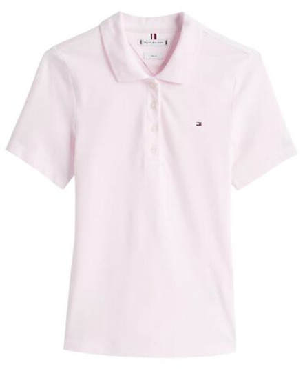 Женское поло Tommy Hilfiger 1985 Slim Pique Short Sleeves - Pink