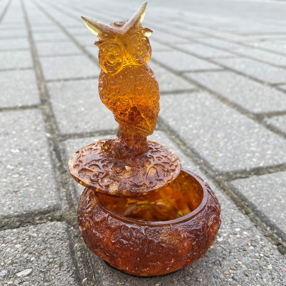 Шкатулка "Сова" (круглая)