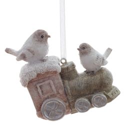 GAEM Изделие декоративное подвесное "Паровоз с птичками", L7 W3 H7 см, 2в.