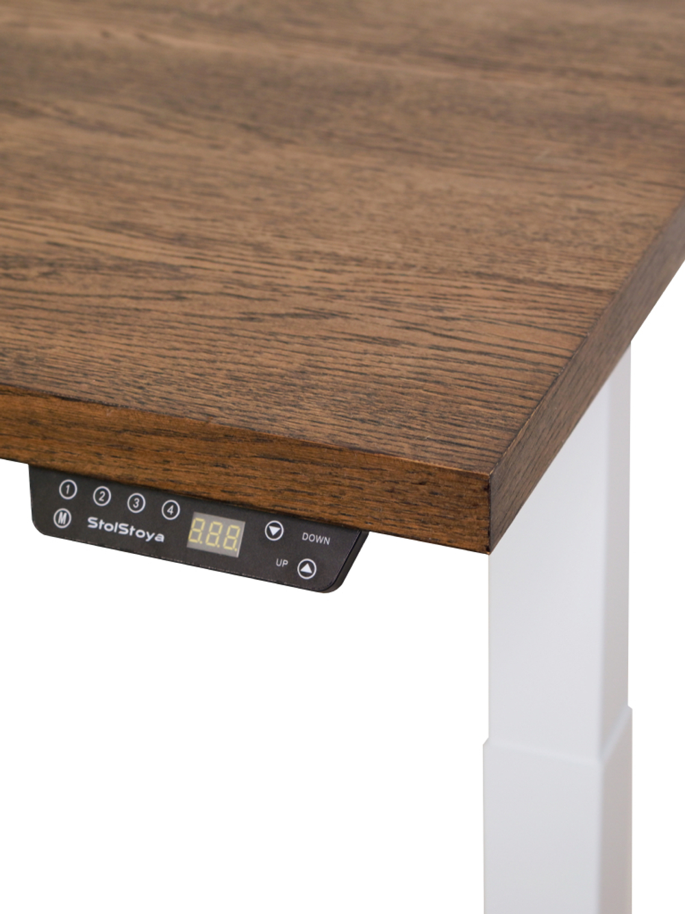 Регулируемый компьютерный стол Motor UP с регулировкой по высоте — столешница МДФ дуб мореный