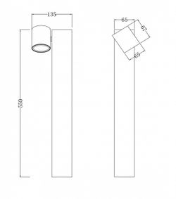Наземный низкий светильник Maytoni Wall Street O010FL-01B
