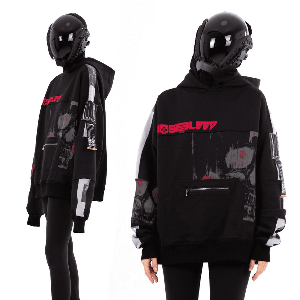 Худи Heartz Slayer Patchwork Oversized Special черный