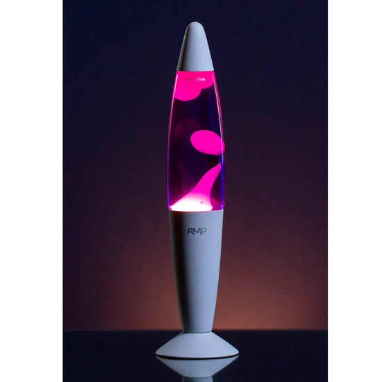 Лава лампа Amperia Rocket Белая, Фиолетовая, корпус белый (35 см)
