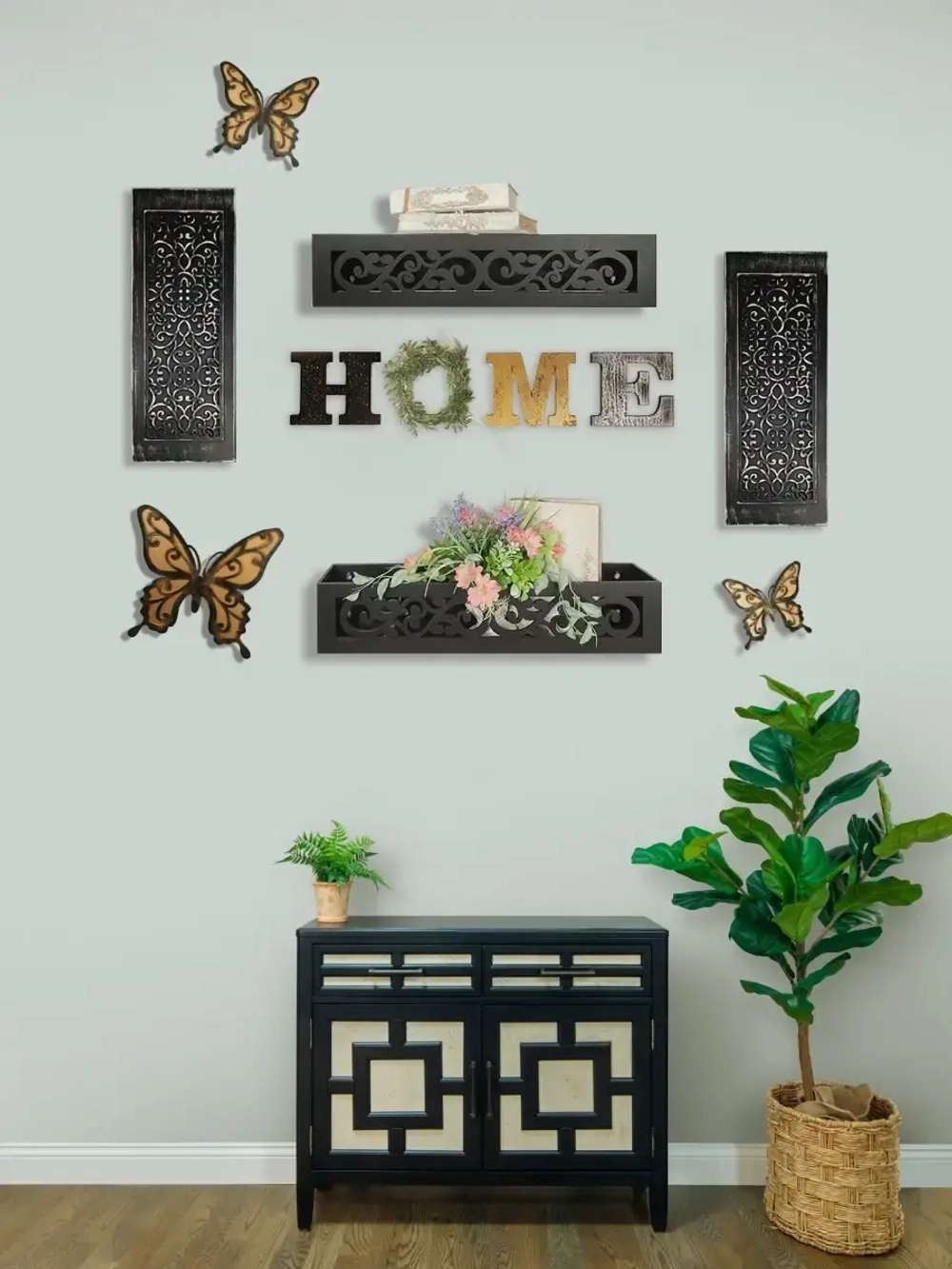 Полка настенная навесная 49*10*10 см