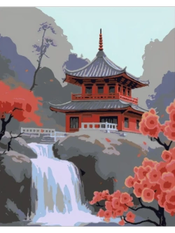 Картина по номерам Японский стиль