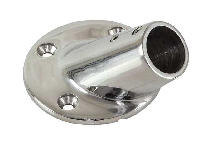 Основание стойки леера 7/8" (22 мм), 45 град, круглое