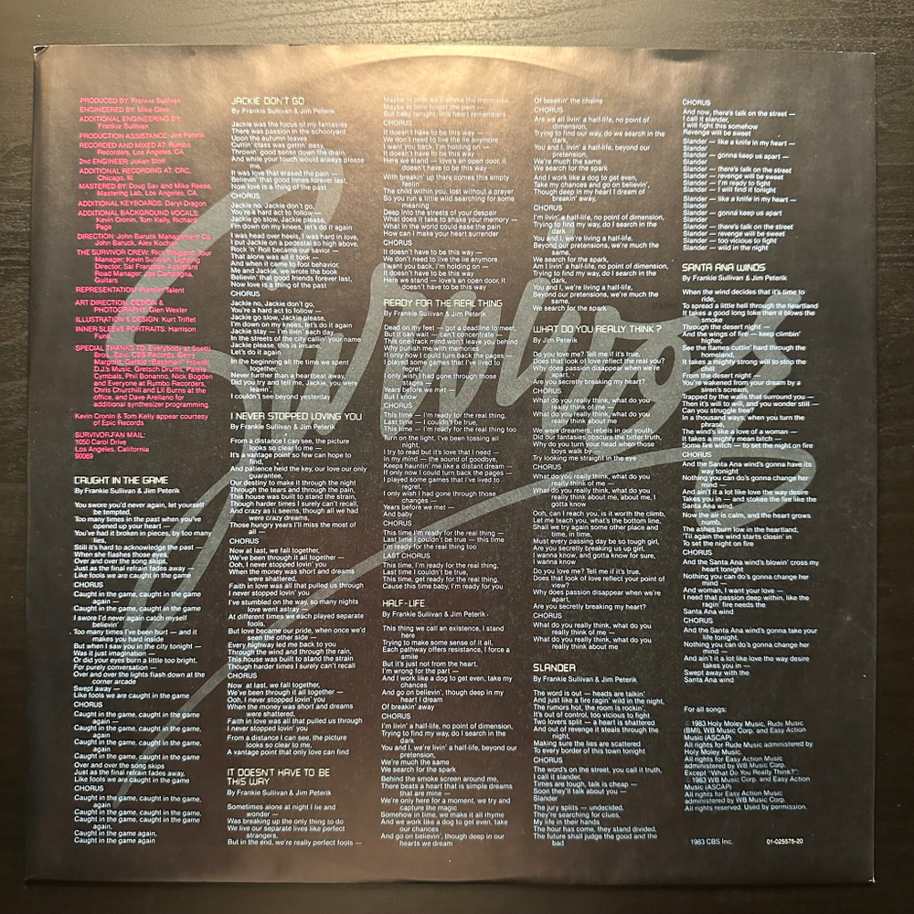 Survivor - Caught In The Game (Голландия 1983г.)