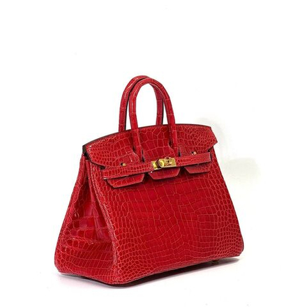 Сумка Hermes из кожи крокодила 25 см