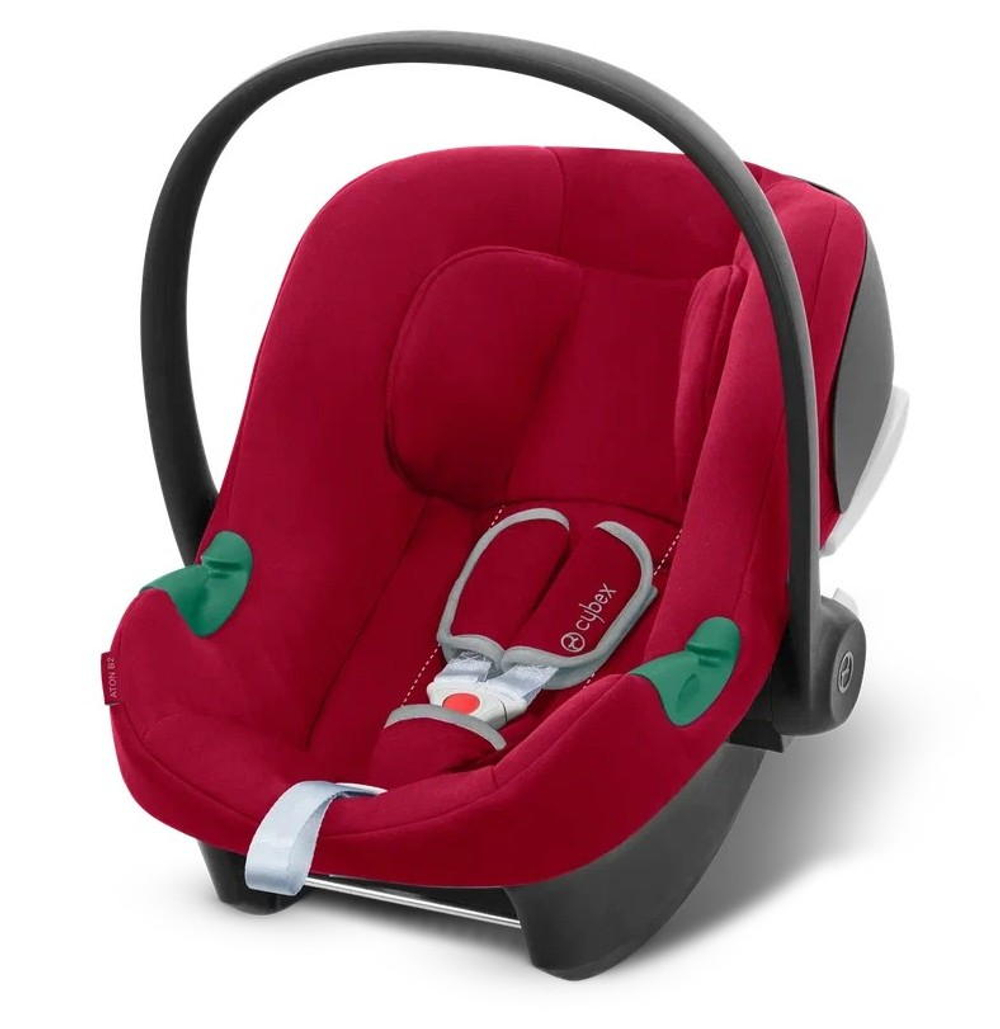 Коляска 3 в 1 Cybex Priam IV Matt Black complete и автокресло Aton B2 i-Size Dynamic Red Sepia Black