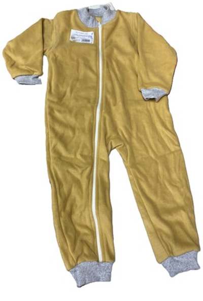 Комбинезон из флиса горчичного цвета на молнии на рост 92 см