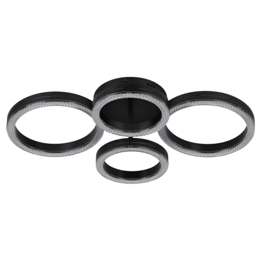 Светильник потолочный светодиодный Rivoli Flora 6191-201 LED 75Вт 3000-6000К чёрный с пультом | Rivoli