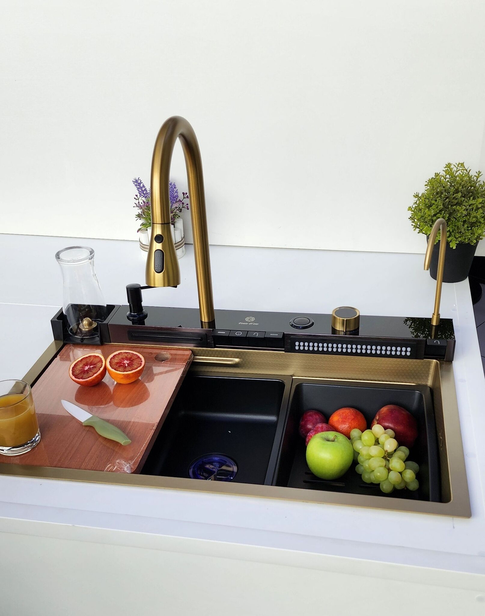 Многофункциональная кухонная мойка из нержавеющей стали BZ9951JS цвета Золотой