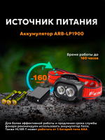 Фонарь налобный Fenix HL18R-T V2.0 черный с красным ремешком