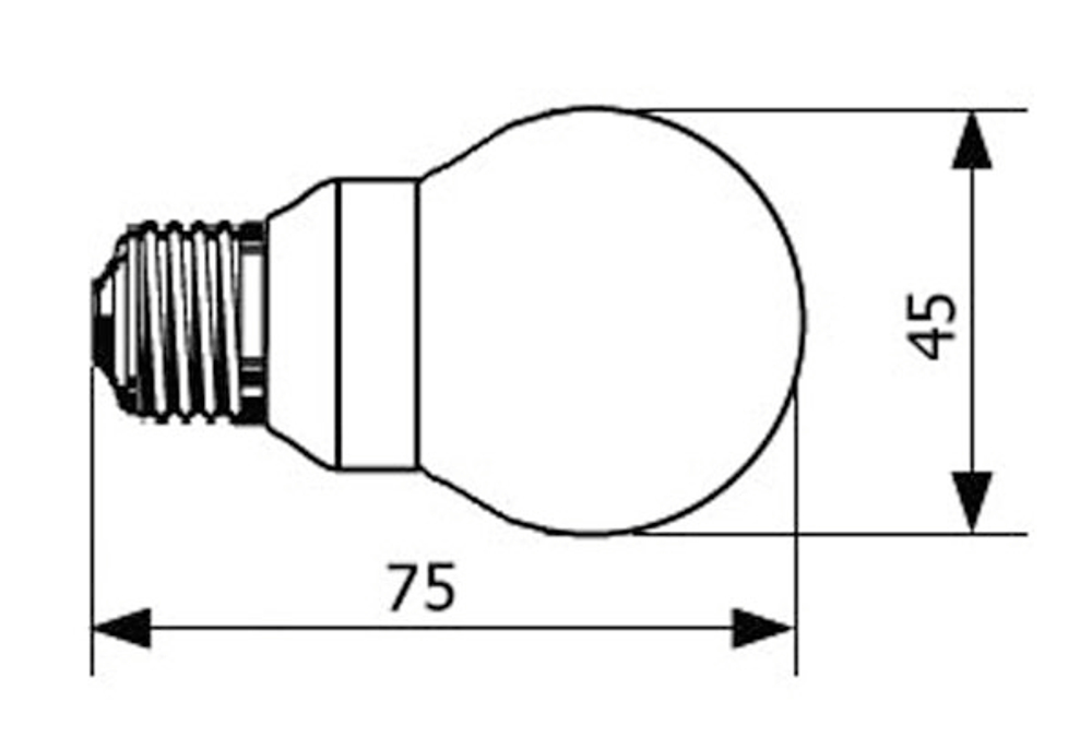 Лампа светодиодная 2,6W R45 E27 - цвет в ассортименте
